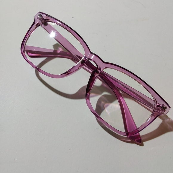 Purple Clear blue light blocking glasses for women men (348) - Picture 2 of 11